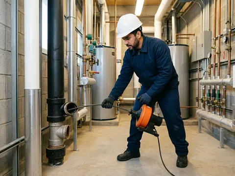 Tubulação predial e equipamento para desobstrução